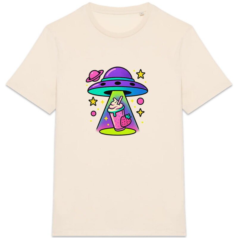 T-shirt Unisexe épais : OVNI Aspirateur de Milkshake Fraise