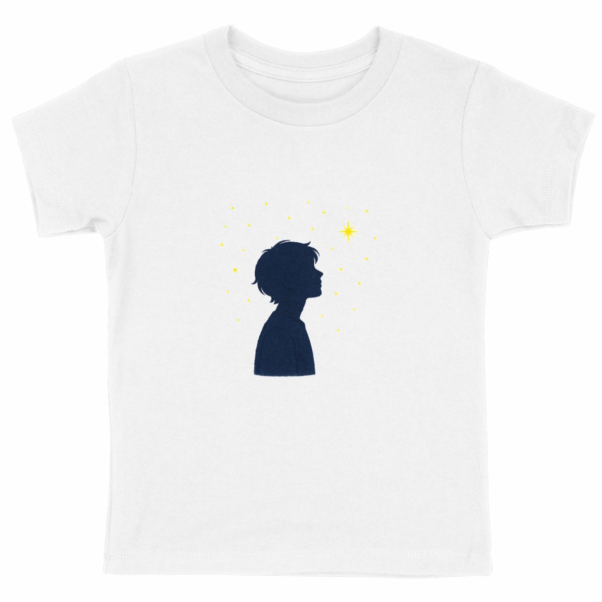 T-shirt Enfant Epais - Silhouette Étoilée pour les Petits Rêveurs