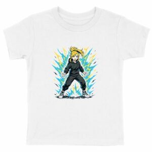T-shirt Enfant Epais - Énergie Électrisante avec Personnage Unique