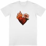 T-shirt Unisexe Classique : Passion et Douceur en Flamme