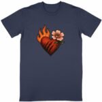 T-shirt Unisexe Classique : Passion et Douceur en Flamme