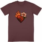 T-shirt Unisexe Classique : Passion et Douceur en Flamme