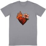 T-shirt Unisexe Classique : Passion et Douceur en Flamme