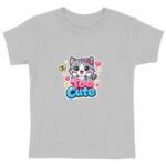 T-shirt Enfant Epais - Un chat kawaii souriant et ses cœurs