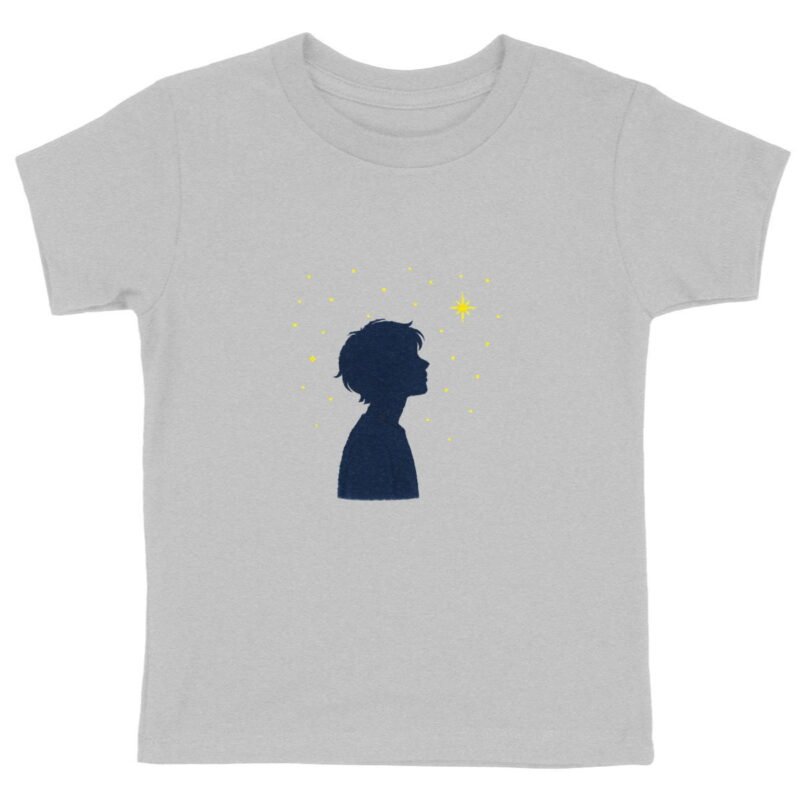 T-shirt Enfant Epais - Silhouette Étoilée pour les Petits Rêveurs
