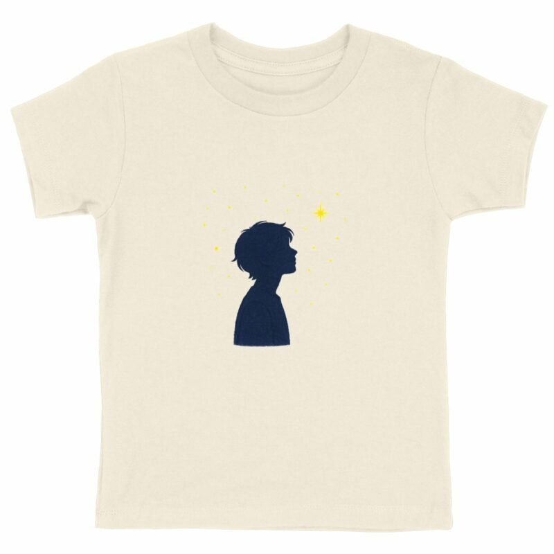 T-shirt Enfant Epais - Silhouette Étoilée pour les Petits Rêveurs