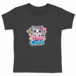 T-shirt Enfant Epais - Un chat kawaii souriant et ses cœurs