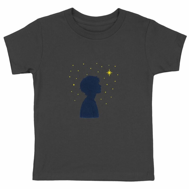 T-shirt Enfant Epais - Silhouette Étoilée pour les Petits Rêveurs