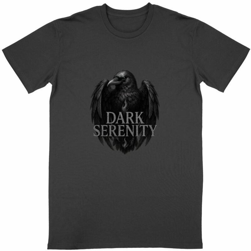 T-shirt Unisexe Classique - Dark Serenity avec Corbeau