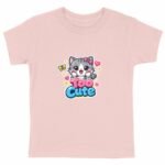 T-shirt Enfant Epais - Un chat kawaii souriant et ses cœurs