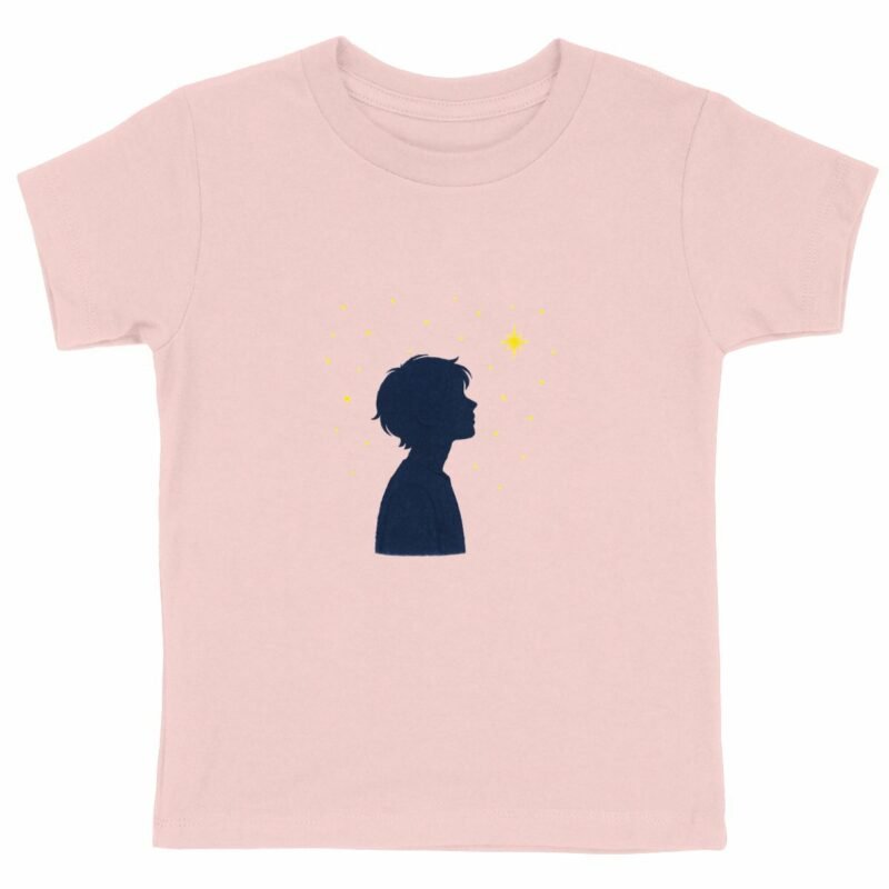 T-shirt Enfant Epais - Silhouette Étoilée pour les Petits Rêveurs