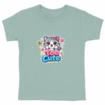 T-shirt Enfant Epais - Un chat kawaii souriant et ses cœurs