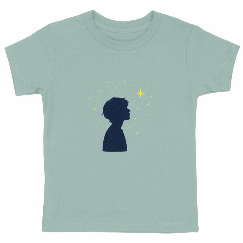 T-shirt Enfant Epais - Silhouette Étoilée pour les Petits Rêveurs